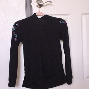 cute long sleeve shirt with hoodie